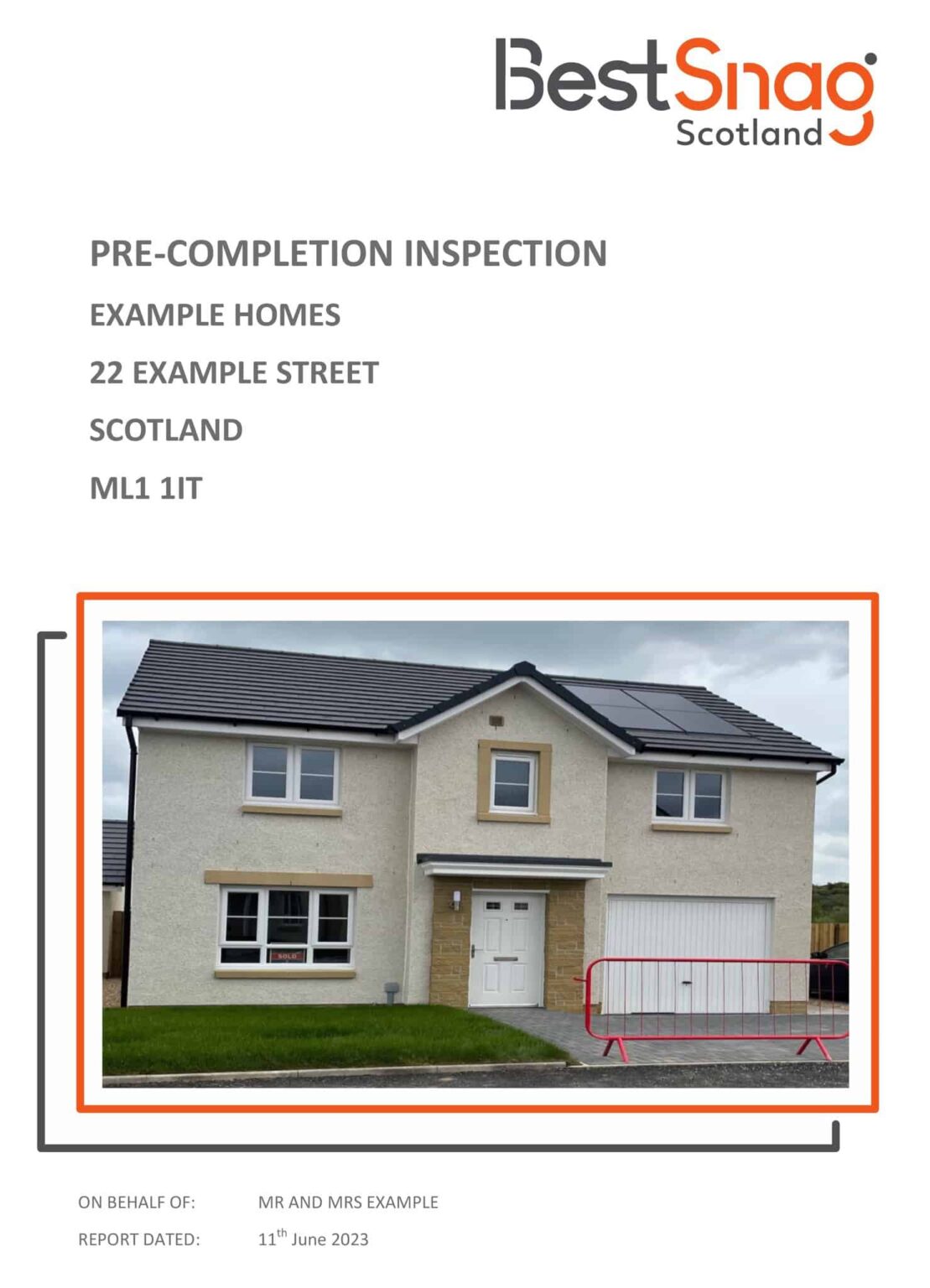 post-completion snagging inspection